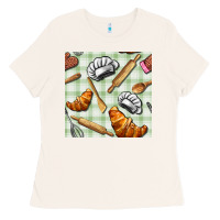 Bone chef tools seamless pattern Ladies Tee - BundleAndBundleShop