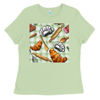 Matcha chef tools seamless pattern Ladies Tee - BundleAndBundleShop