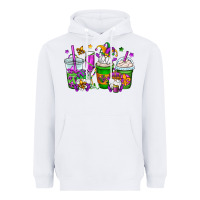 White mardi gras gnomes coffee cups Heavyweight Hoodie - OliviaCreatesArt