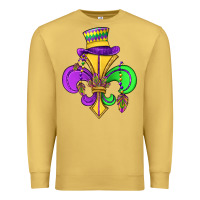 Antique Gold fleur de lis Premium Sweatshirt - OliviaCreatesArt