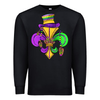 Black fleur de lis Premium Sweatshirt - OliviaCreatesArt