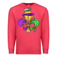 Cardinal fleur de lis Premium Sweatshirt - OliviaCreatesArt