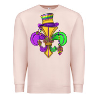 Pale Pink fleur de lis Premium Sweatshirt - OliviaCreatesArt