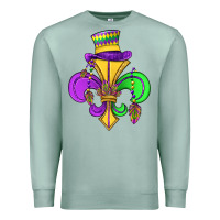 Seafoam fleur de lis Premium Sweatshirt - OliviaCreatesArt