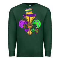 Sports Green fleur de lis Premium Sweatshirt - OliviaCreatesArt