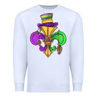 White fleur de lis Premium Sweatshirt - OliviaCreatesArt