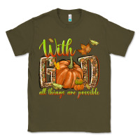 Army Green with god all things are possible Classic Tee - NancyCooperArtShop