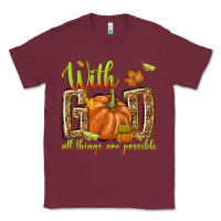Burgundy with god all things are possible Classic Tee - NancyCooperArtShop