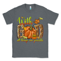 Charcoal Heather with god all things are possible Classic Tee - NancyCooperArtShop