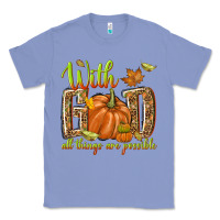 Colony Blue with god all things are possible Classic Tee - NancyCooperArtShop