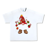 White custom christmas gnome Urban Heavy Tee - MaliasSmallBusiness