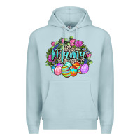 Blue Mist Easter Mama Happy Easter Day Premium Hoodie - CowGirlArtShop