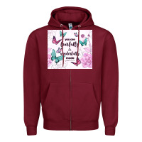 Burgundy you are fearfully and wonderfully made Zipper Hoodie - TumblerDesignByShophia