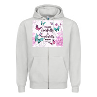 Dove Grey you are fearfully and wonderfully made Zipper Hoodie - TumblerDesignByShophia