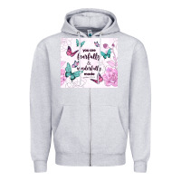 Heather Grey you are fearfully and wonderfully made Zipper Hoodie - TumblerDesignByShophia