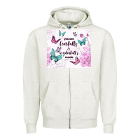 Oatmeal Heather you are fearfully and wonderfully made Zipper Hoodie - TumblerDesignByShophia
