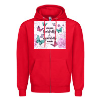 Red you are fearfully and wonderfully made Zipper Hoodie - TumblerDesignByShophia