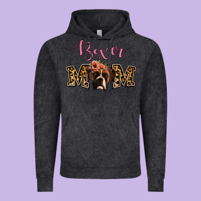 Boxer Mom Vintage Hoodie Designed By Jasminsmagicworld