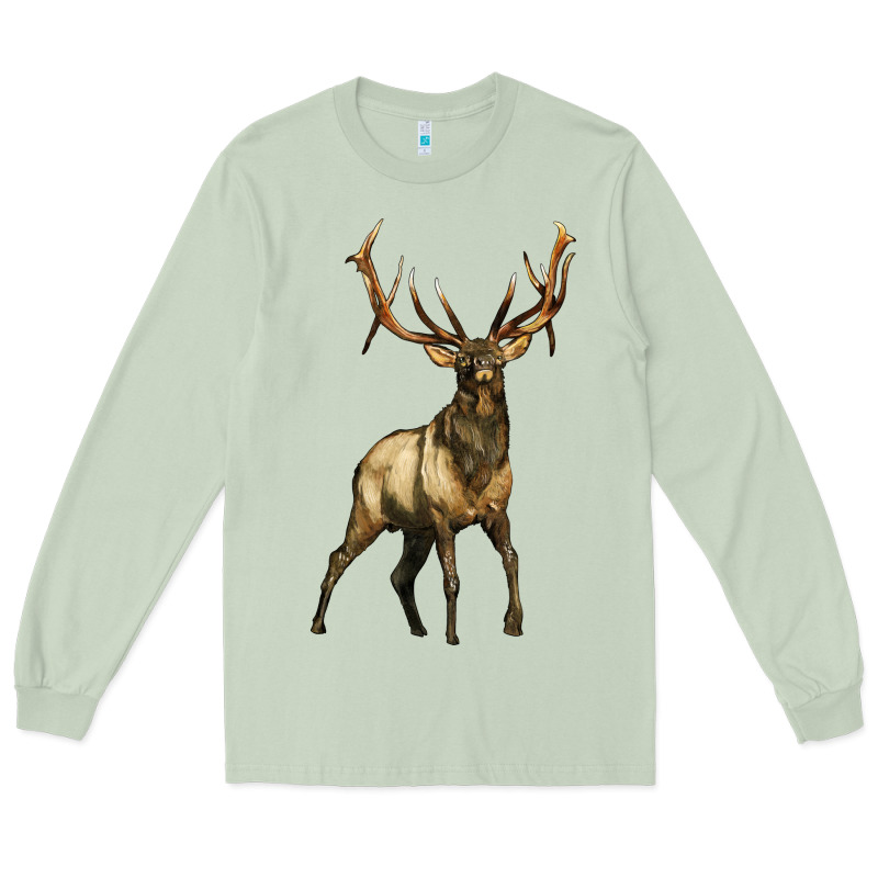 Elk Deer Long Sleeve Tee by LillyAllenDesigns | Teevron