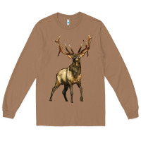 Toasted Coconut elk deer Long Sleeve Tee - LillyAllenDesigns