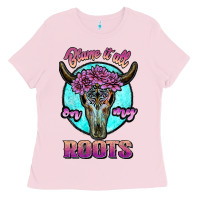 Bubblegum Pink blame it all on my roots white Ladies Tee - JahusDesignShop