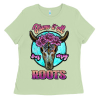 Blame It All On My Roots White Ladies Tee | Teevron
