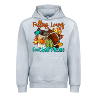 Heather Grey Falling Leaves Football Please Urban Hoodie - LillyAllenDesigns