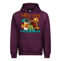 Mauve Wine Falling Leaves Football Please Urban Hoodie - LillyAllenDesigns