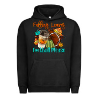 Pigment Black Falling Leaves Football Please Urban Hoodie - LillyAllenDesigns