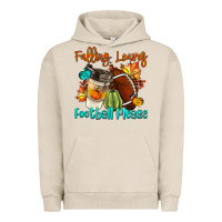 Pigment French Oak Falling Leaves Football Please Urban Hoodie - LillyAllenDesigns