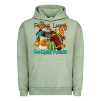 Pigment Oil Green Falling Leaves Football Please Urban Hoodie - LillyAllenDesigns