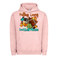 Pigment Salmon Falling Leaves Football Please Urban Hoodie - LillyAllenDesigns