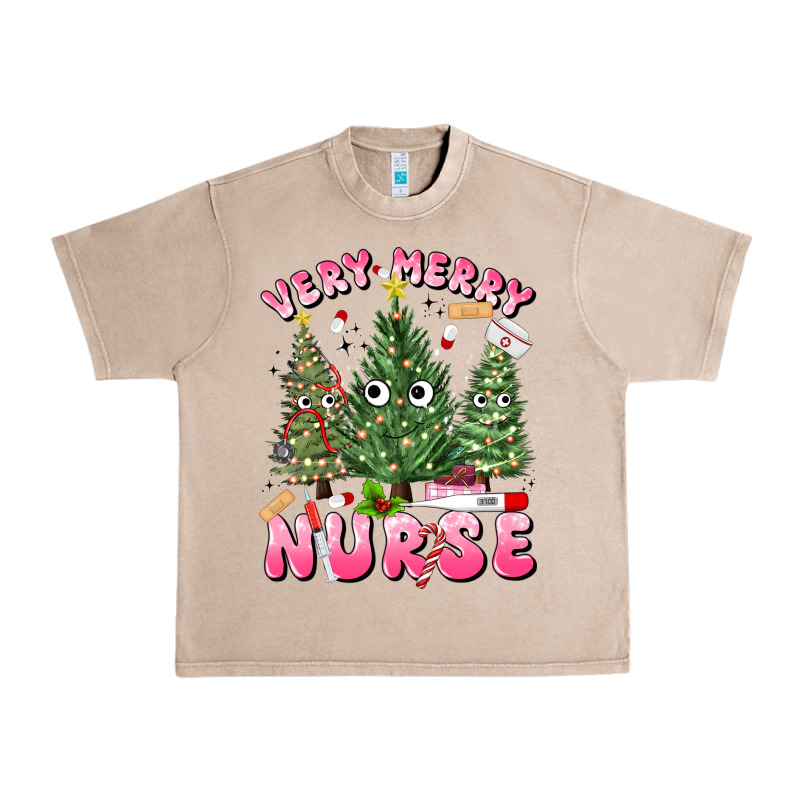 Very Merry Nurse Urban Heavy Tee by MaliasSmallBusiness | Teevron