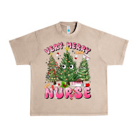 French Oak very merry nurse Urban Heavy Tee - MaliasSmallBusiness