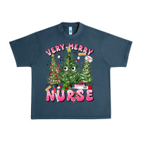 Midnight Navy very merry nurse Urban Heavy Tee - MaliasSmallBusiness