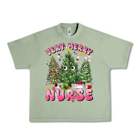 Oil Green very merry nurse Urban Heavy Tee - MaliasSmallBusiness