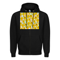 Black retro smiley faces Zipper Hoodie - TumblerDesignByShophia