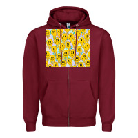 Burgundy retro smiley faces Zipper Hoodie - TumblerDesignByShophia