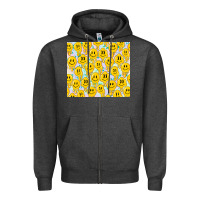 Charcoal Heather retro smiley faces Zipper Hoodie - TumblerDesignByShophia