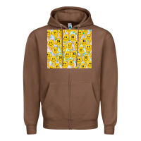 Chestnut retro smiley faces Zipper Hoodie - TumblerDesignByShophia