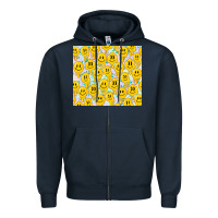 Navy retro smiley faces Zipper Hoodie - TumblerDesignByShophia