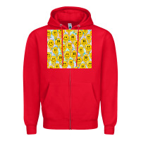Red retro smiley faces Zipper Hoodie - TumblerDesignByShophia
