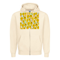 Sandshell retro smiley faces Zipper Hoodie - TumblerDesignByShophia