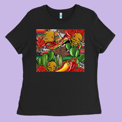Mexican Cacti Ladies Tee Designed By Artiststas