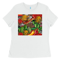 White mexican cacti Ladies Tee - Artiststas