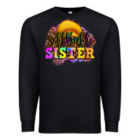 Black softball sister Premium Sweatshirt - OliviaCreatesArt