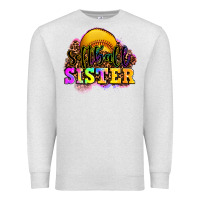 Oatmeal Heather softball sister Premium Sweatshirt - OliviaCreatesArt