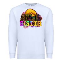 White softball sister Premium Sweatshirt - OliviaCreatesArt