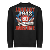 Black january 1942 80 years of being awesome Heavyweight Sweatshirt - Jasminsmagicworld