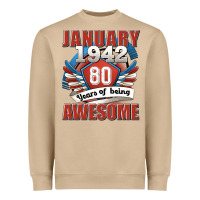 Mushroom january 1942 80 years of being awesome Heavyweight Sweatshirt - Jasminsmagicworld